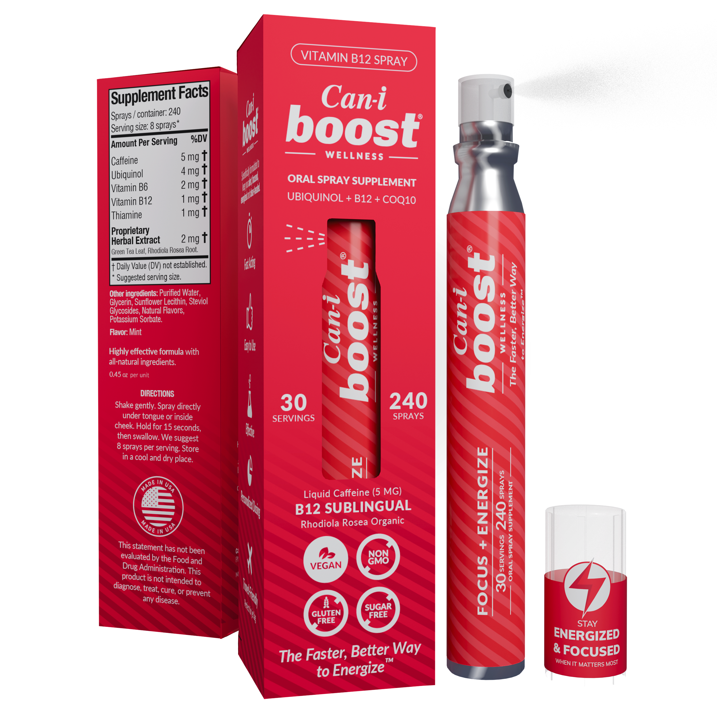 Can-i Boost - B12 Brain Supplement for Memory, Focus & Energy