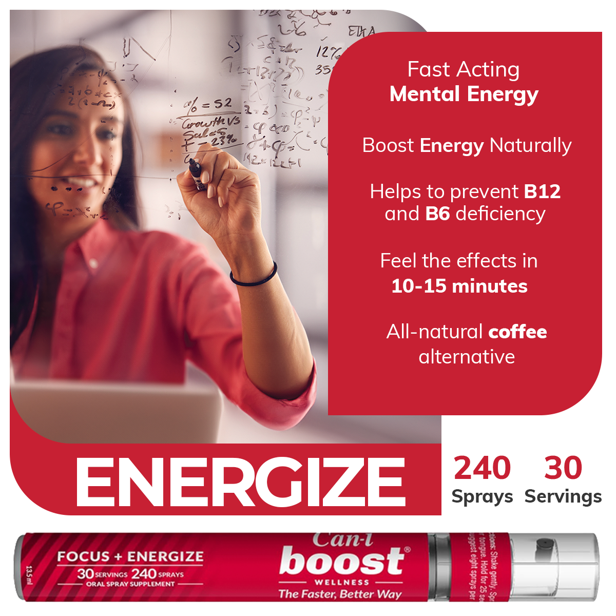 Can-i Boost - B12 Brain Supplement for Memory, Focus & Energy