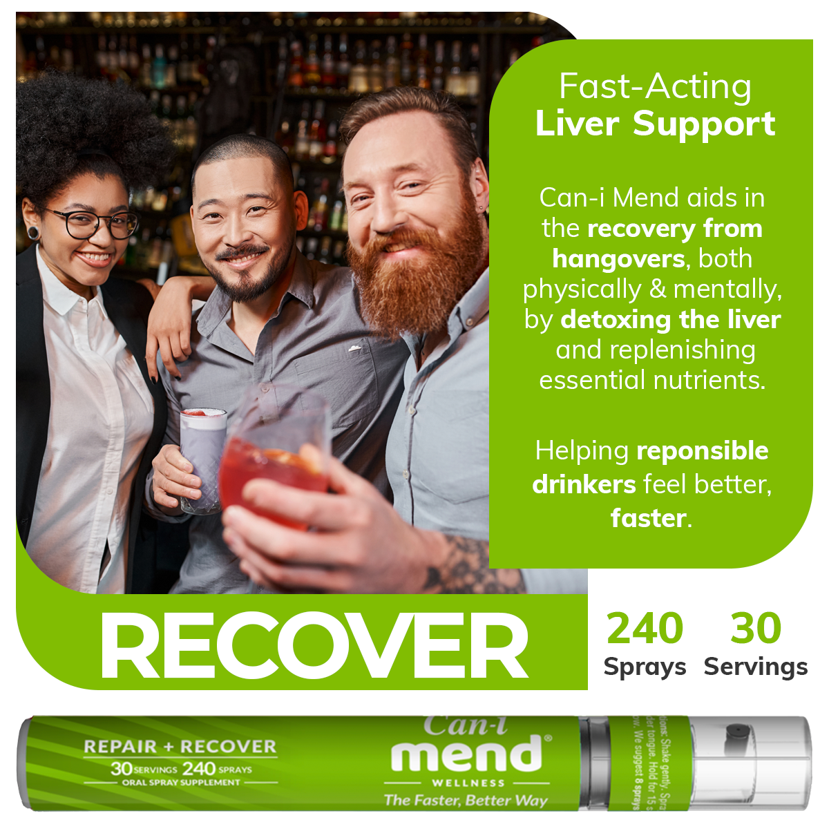 Can-i Mend - Hangover & Alcohol Recovery Support Spray