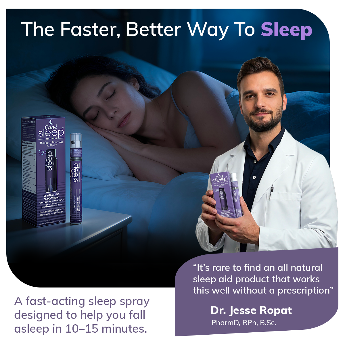 Can-i Sleep | Fast Acting Sleep Aid Vitamin Supplement Spray